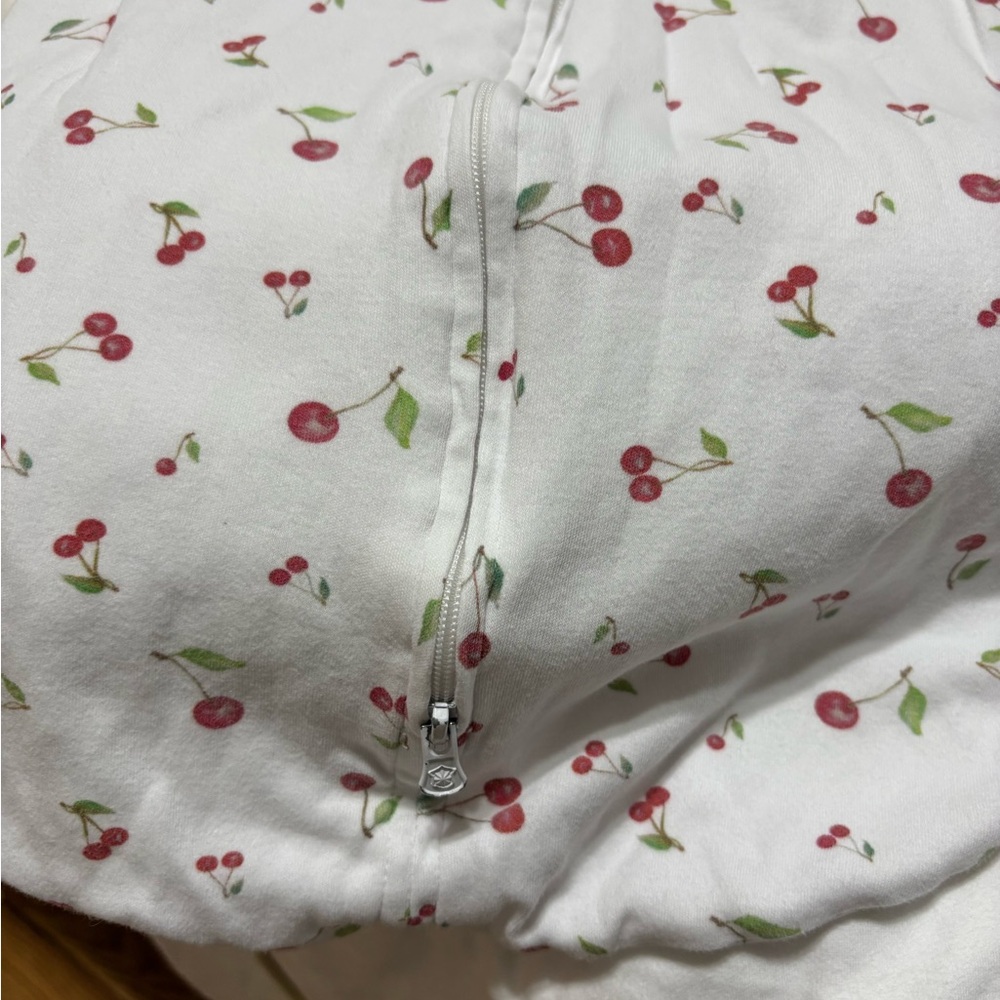 Swaddle Designs White Cherry-Print Transitional Swaddle Sack